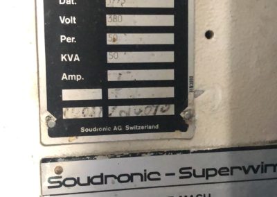 soudronic welder name plate